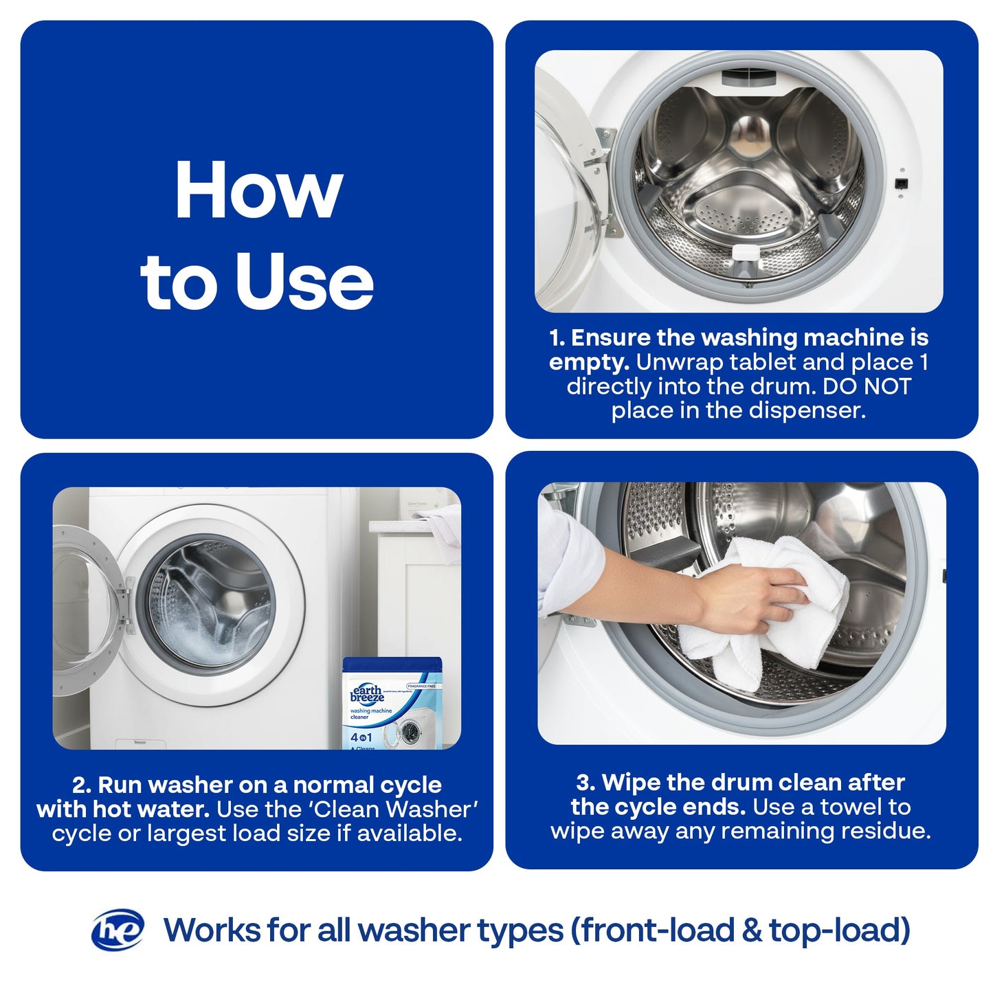Washing Machine Cleaner - 4 Pack