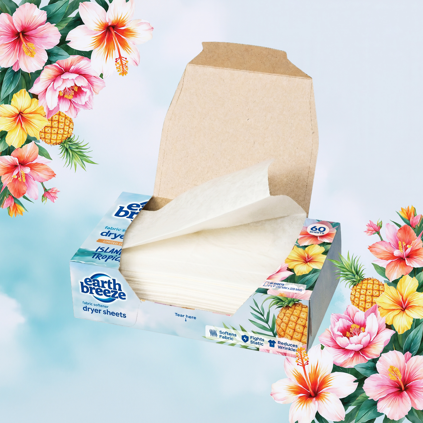 Island Tropics Fabric Softener Dryer Sheets
