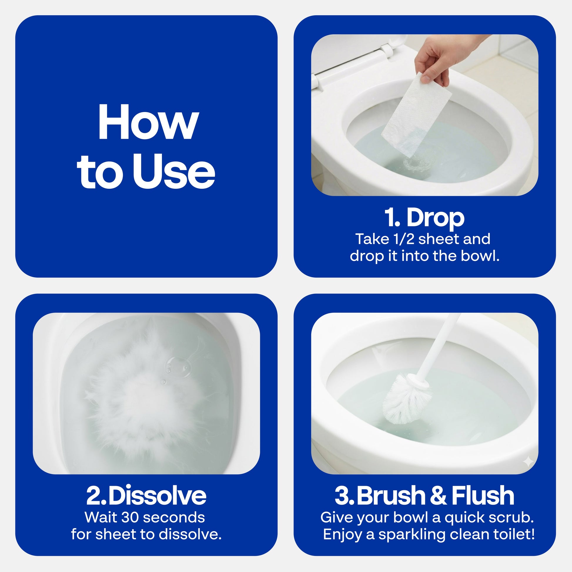 Toilet Bowl Cleaner Sheets