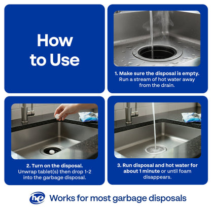 Garbage Disposal Cleaner Tablets - 4 Pack