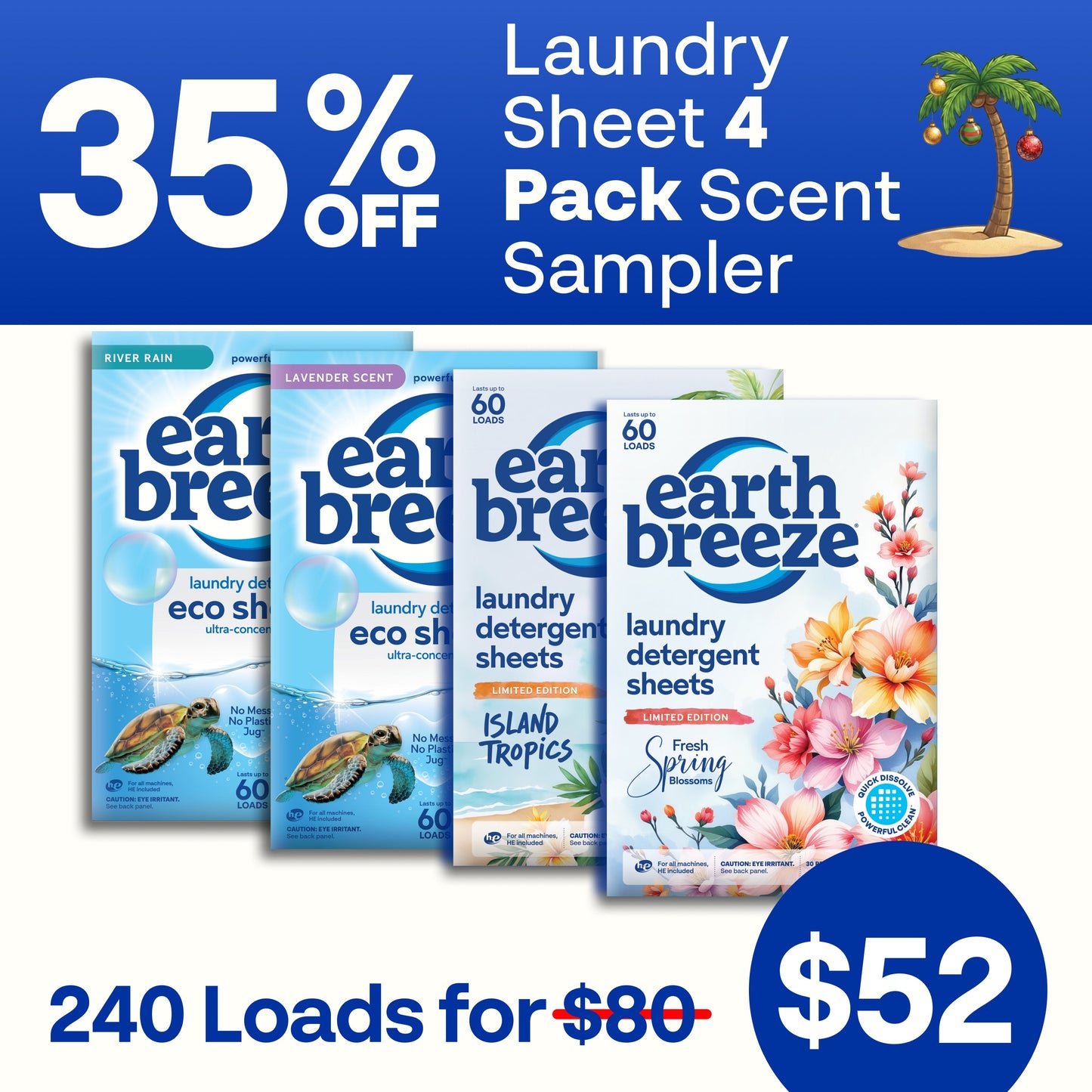Laundry Sheet Scent Sampler - 4 Pack