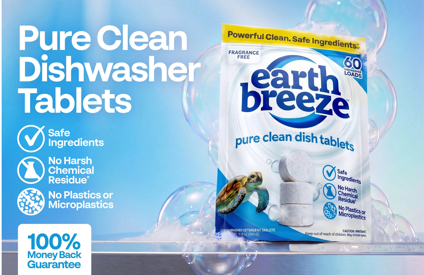 Pure Clean Dishwasher Tablets - 6 Pack