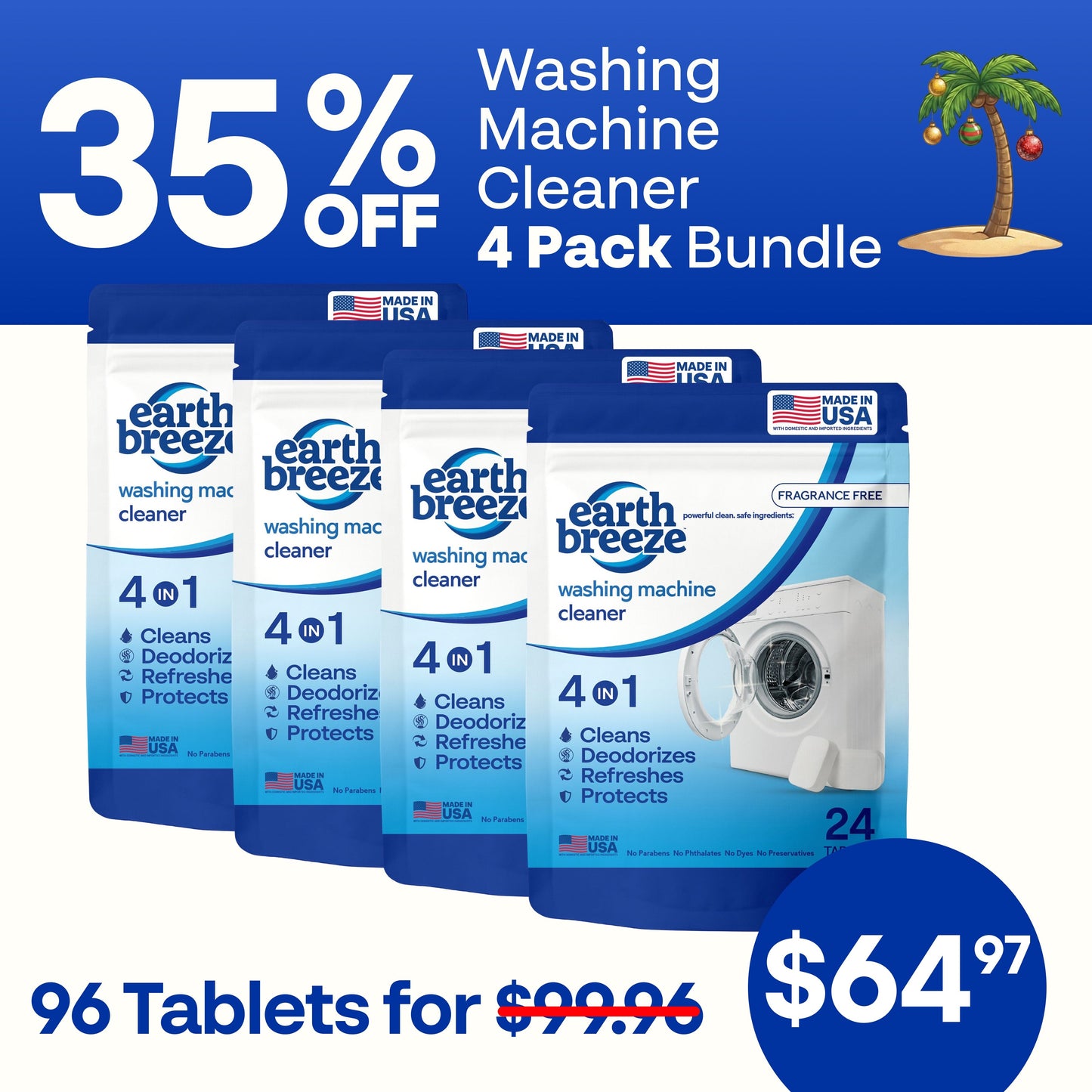 Washing Machine Cleaner - 4 Pack