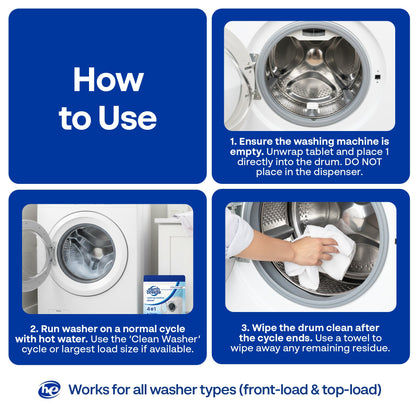 Washing Machine Cleaner - 4 Pack